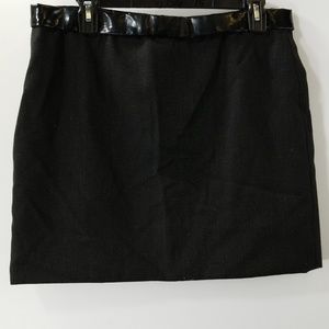Chloe Black Silk/Wool Straight Skirt Size T40